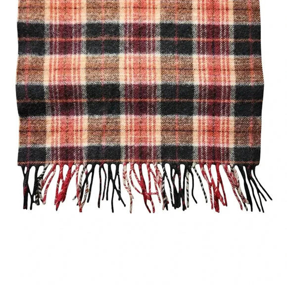 Lambswool Plaid Tartan Scarf Unisex Cozy Heritage Wool Winter Gift - Picture 3 of 8